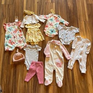 Baby girl summer clothing bundle 0-6months LOT 11pcs
Vintage pink floral girly